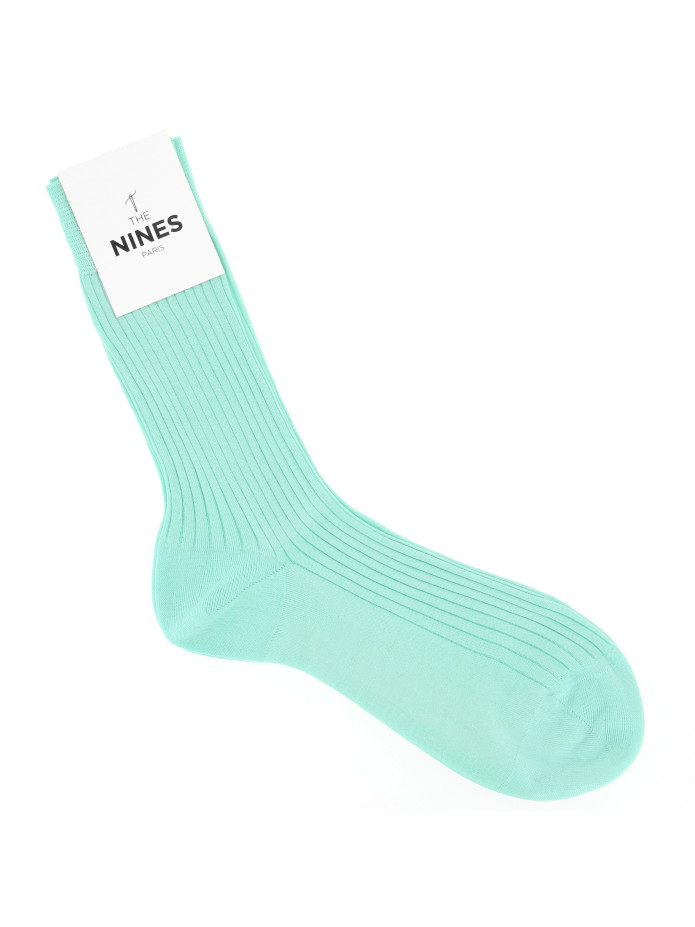 Calcetines de hilo de Escocia verde agua