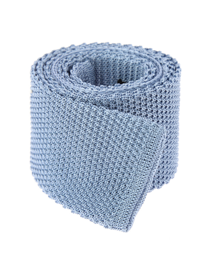 Corbata de punto azul cielo - Monza