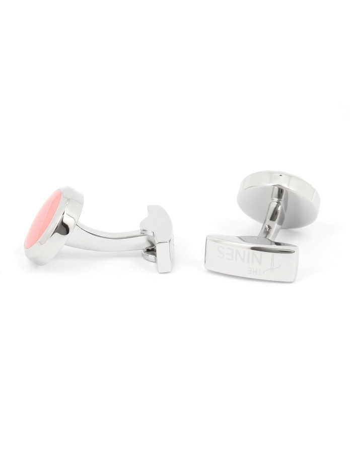 Boutons de manchette ronds rose - Montreux II