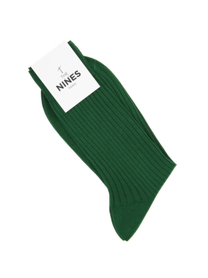 Calcetines de hilo de Escocia verde inglés