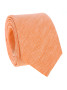 Corbata naranja de seda y lino trenzados Bergamo