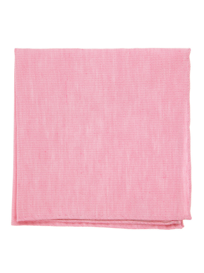 Pañuelo de bolsillo rosa pastel de seda y lino trenzados - Bérgamo