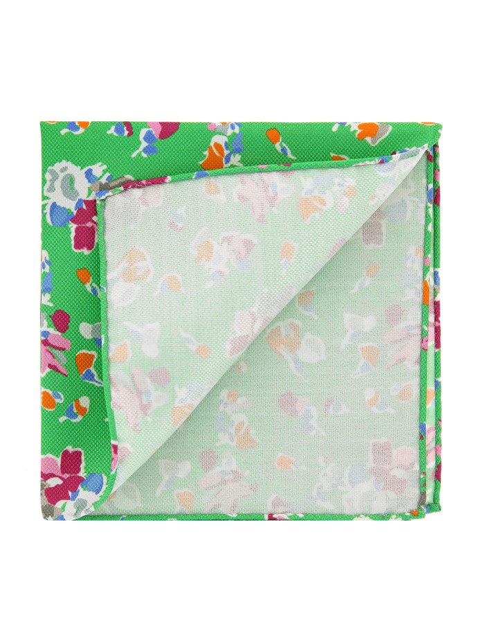 Pañuelo de traje floral verde