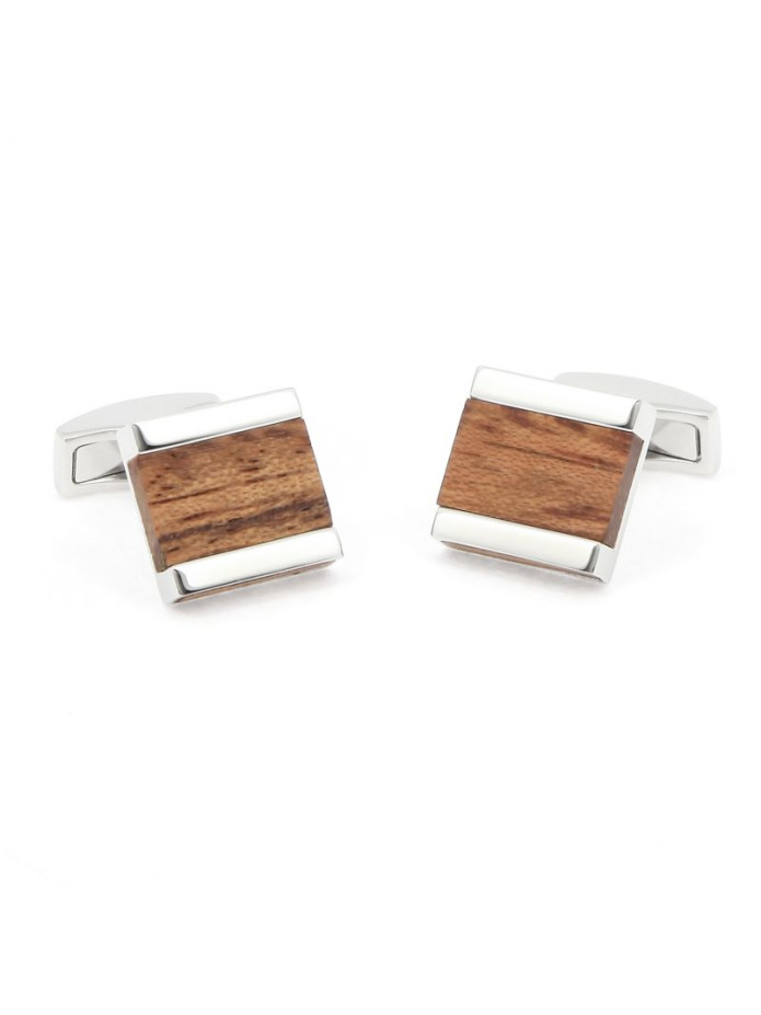Gemelos cuadrados de madera bubinga - Minkebe