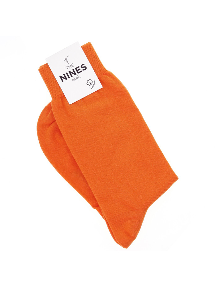 Calcetines de algodón orgánico naranja