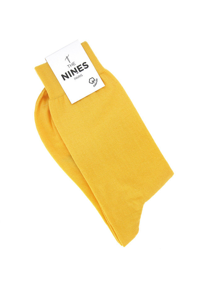 Calcetines de algodón orgánico amarillos