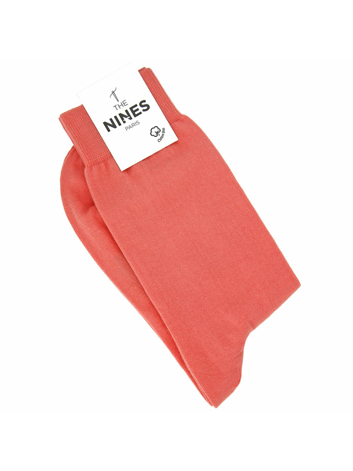 Calcetines de algodón orgánico coral