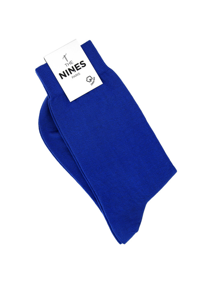 Calcetines de algodón suave azul eléctrico