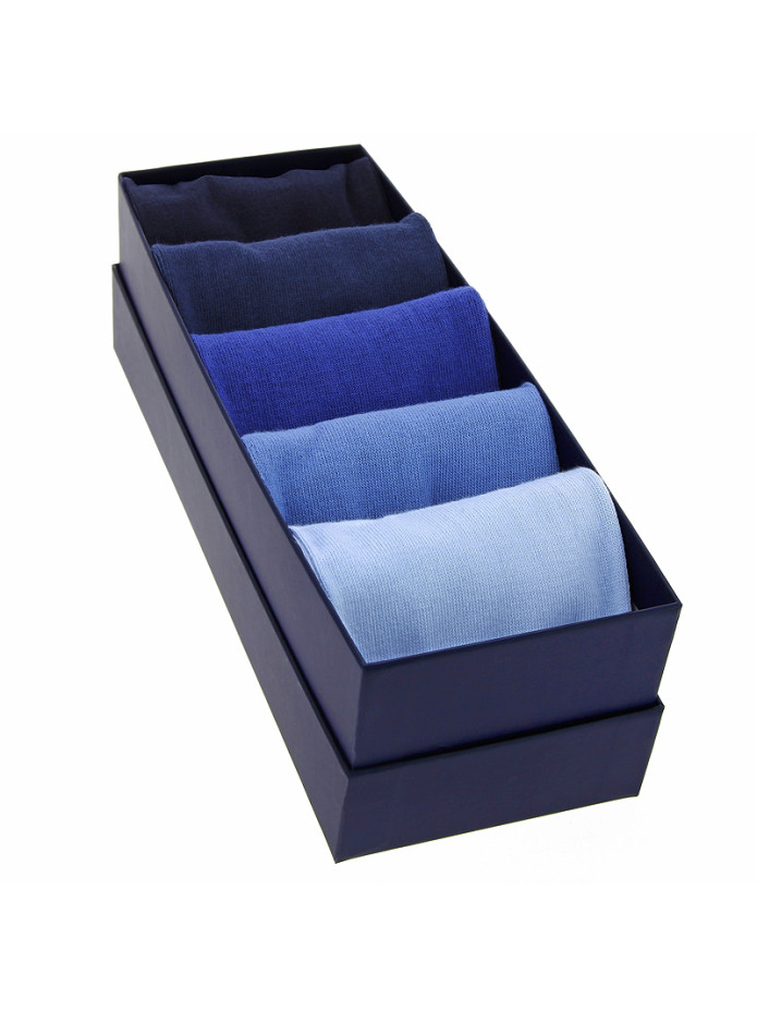 Organizador semanal de calcetines de algodón orgánico en tonos azules