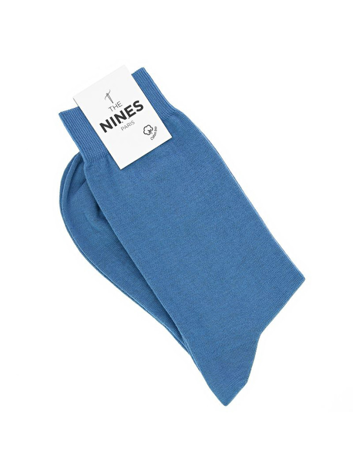 Calcetines de algodón orgánico azul real