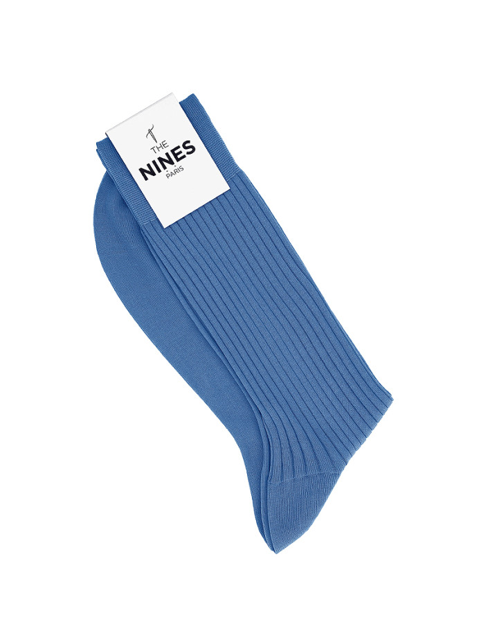 Calcetines de hilo de Escocia azul celeste