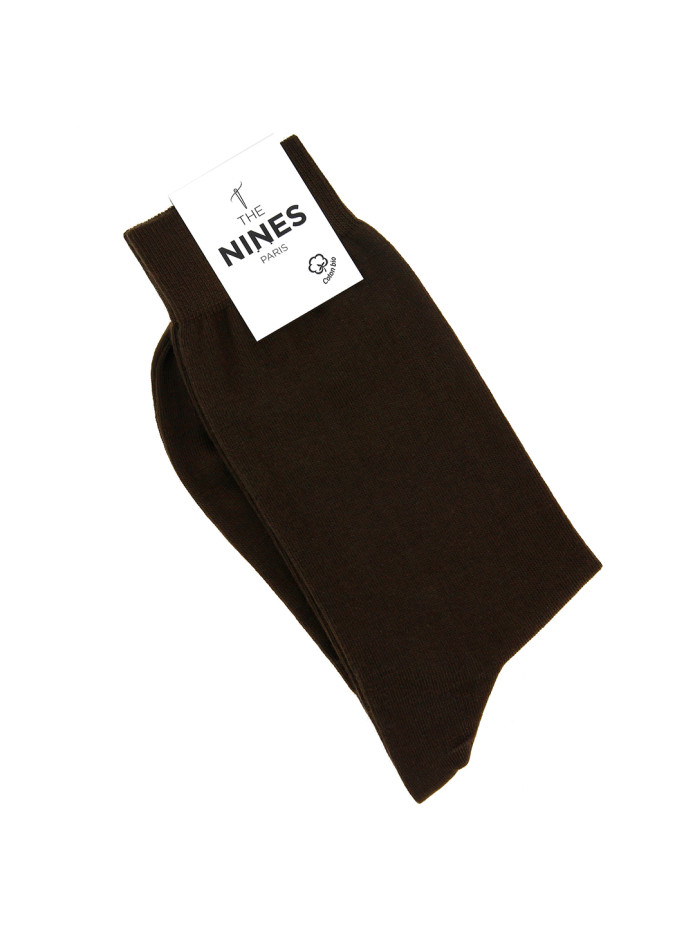 Calcetines de algodón orgánico marrón