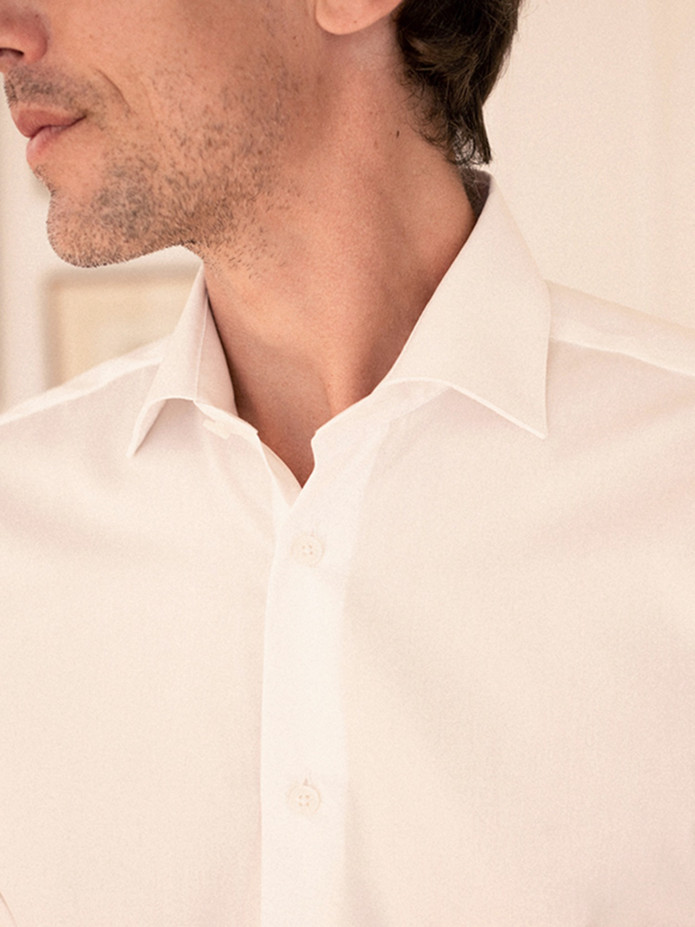 Chemise blanche col italien