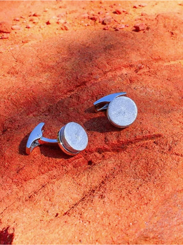 Boutons de manchette en argent massif et bombes recyclées - Ban Naphia