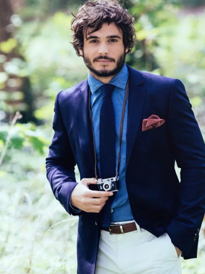Corbata de punto azul marino - Monza