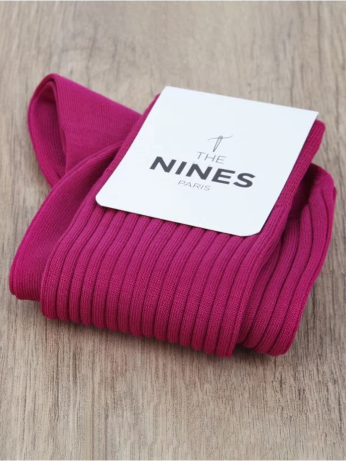 Calcetines de hilo escocés rosa frambuesa