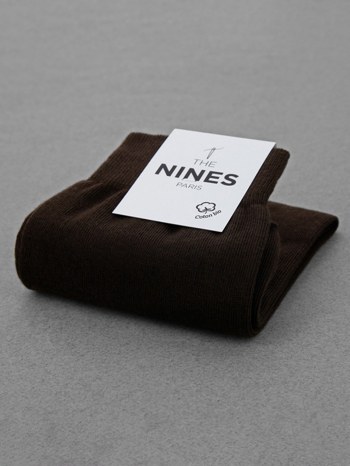 Calcetines de algodón orgánico marrón