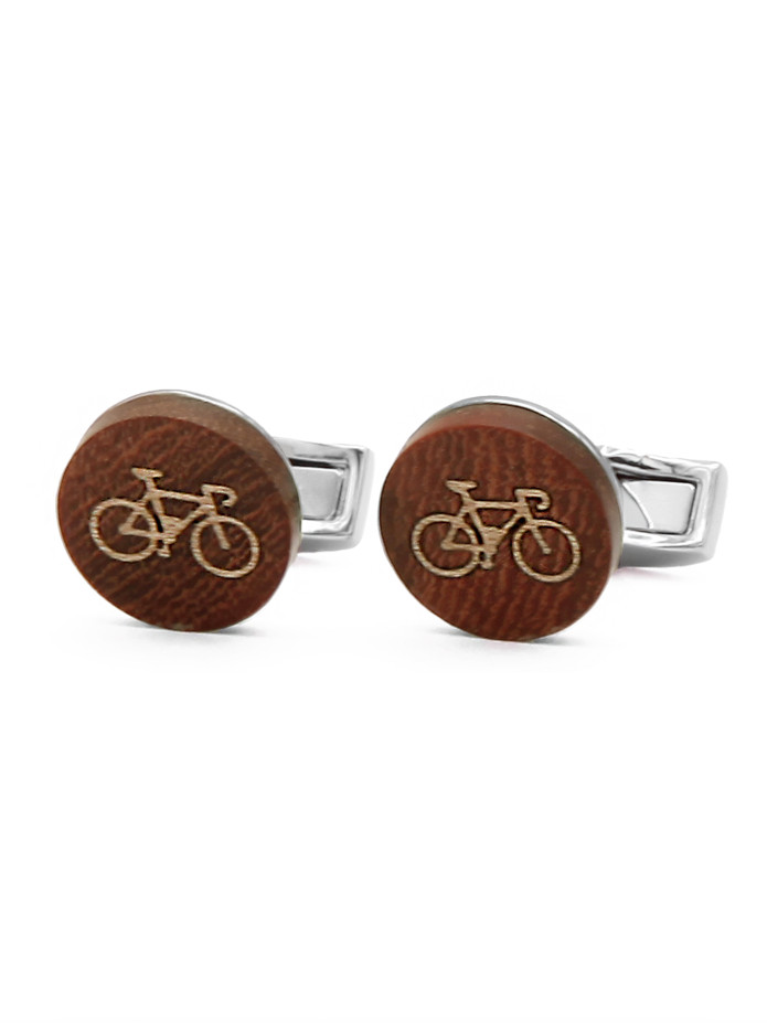 Gemelos de bicicleta de carrera en madera