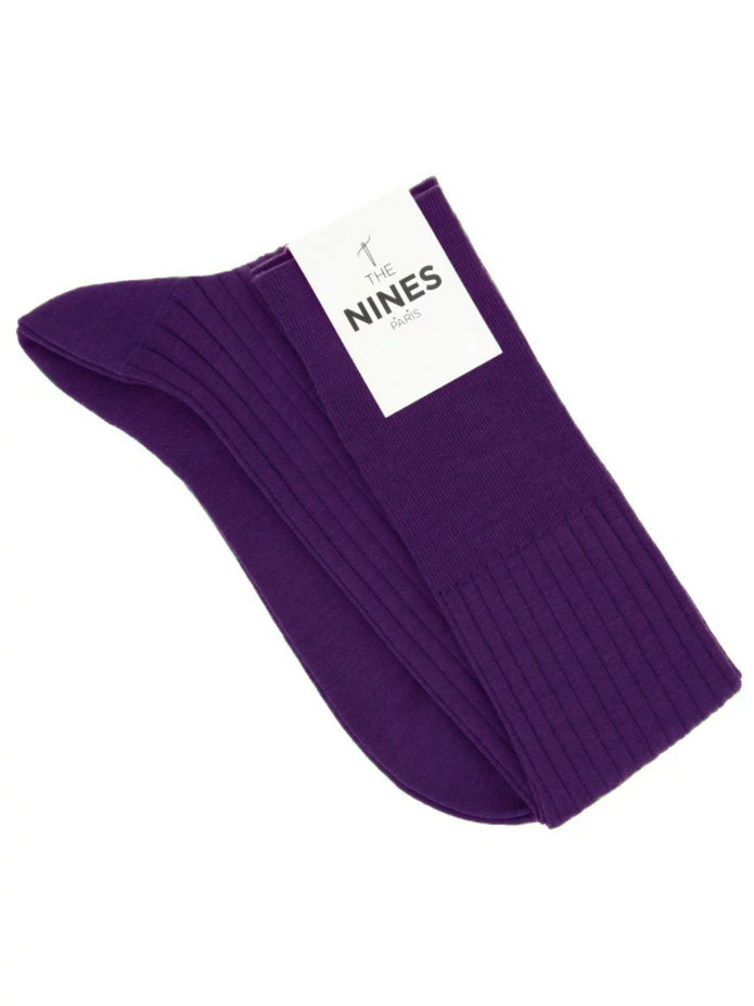 Calcetines de hilo de Escocia morado