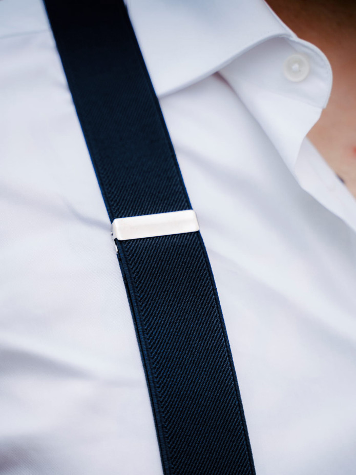 Tirantes para hombre azul marino con botones