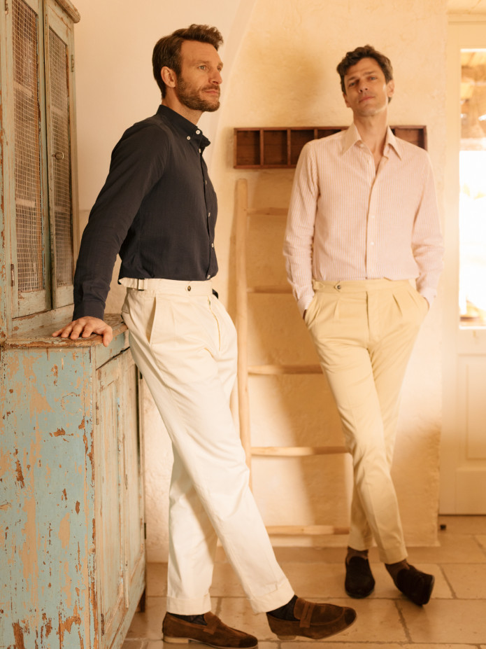 Pantalón de pinzas crudo Bilbao