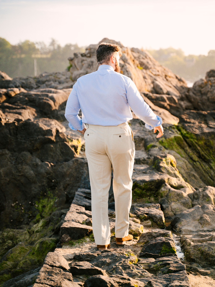 Pantalón de talle alto beige - Litha