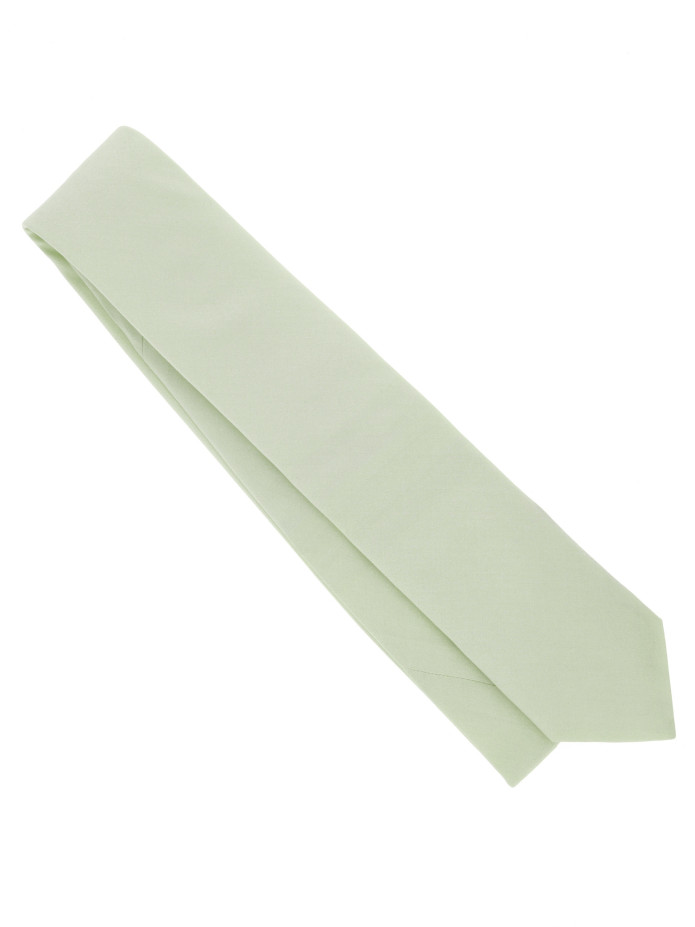 Corbata verde almendra de seda Amalfi