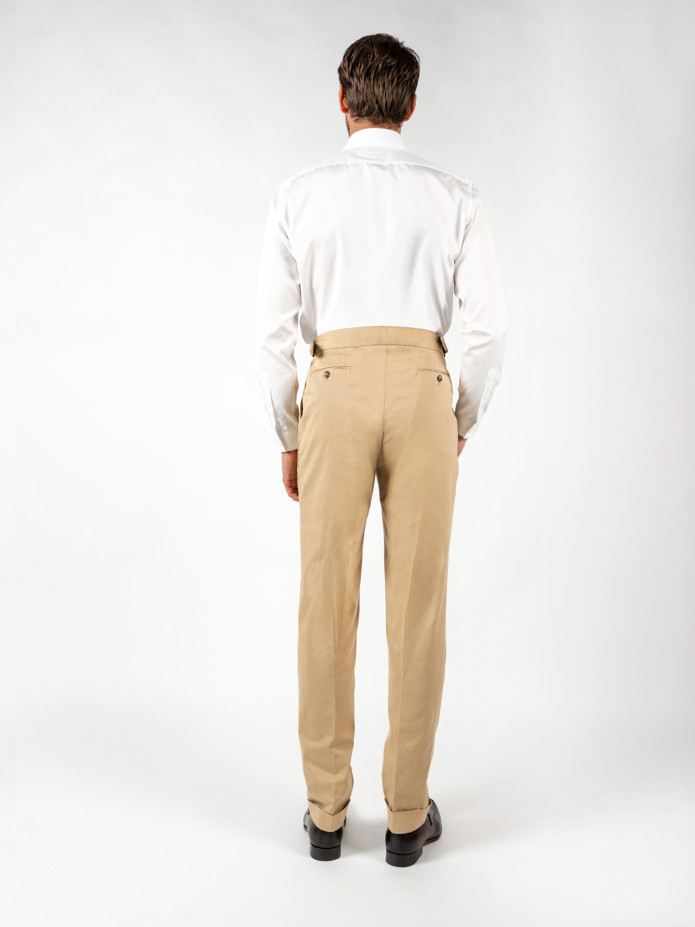Camisa cuello italiano blanca