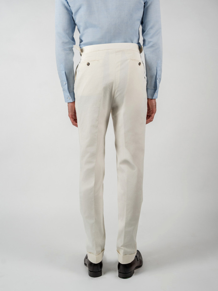 Pantalón con pinzas crudo - Bilbao