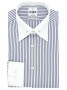 Camisa cuello alfiler a rayas navy