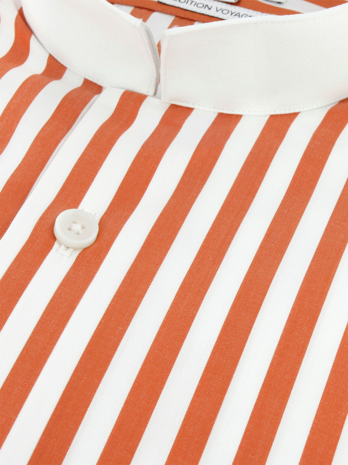 Camisa Rayas Naranja Inv Opp