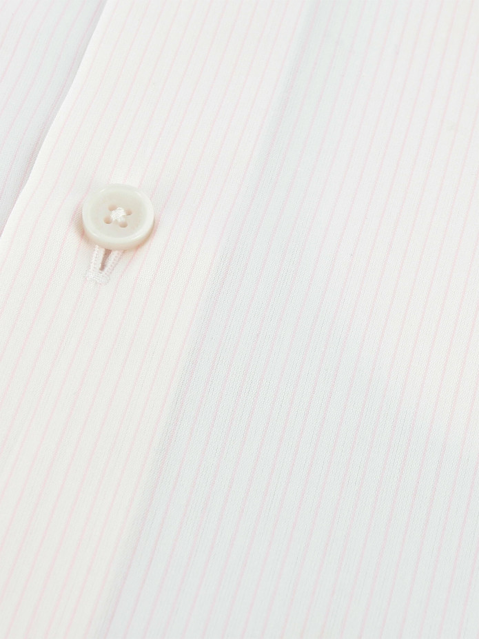Camisa Rayas Rosas Cuello Francés Opp