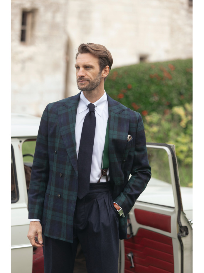 Blazer cruzado de tartán Glaz