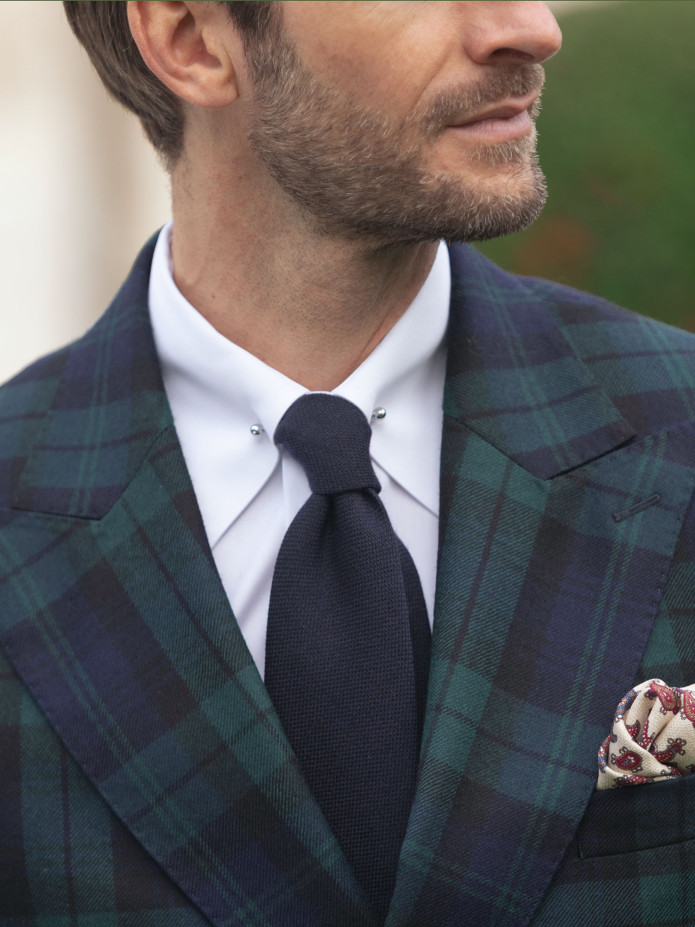 Blazer cruzado de tartán Glaz