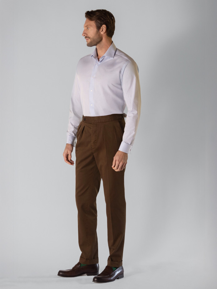 Pantalón de pinzas marrón - Bilbao