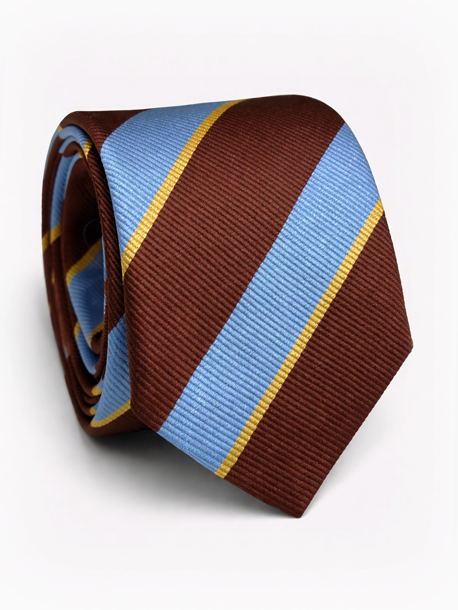 Corbata club marrón y azul celeste - The Nines