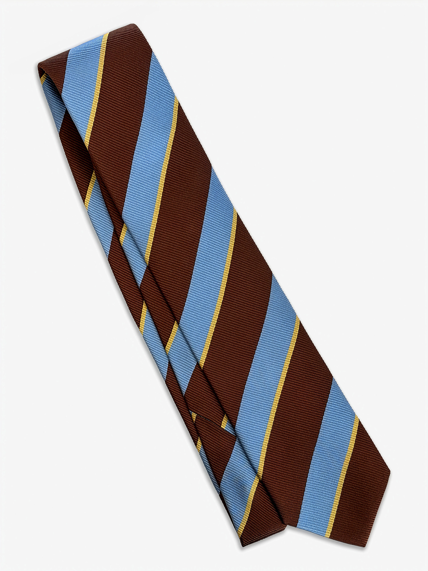 Corbata club marrón y azul celeste - The Nines