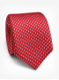 Corbata de seda roja con motivos de rombos
