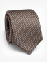 Corbata de seda marrón con motivos de rombos