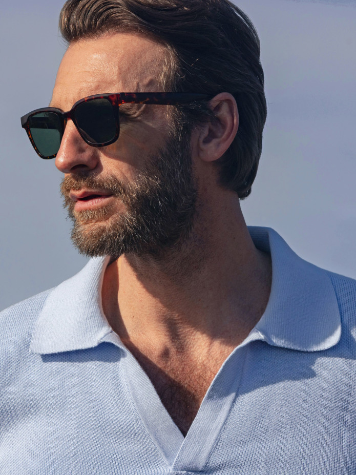Polo Malla Nazaré Azul Cielo