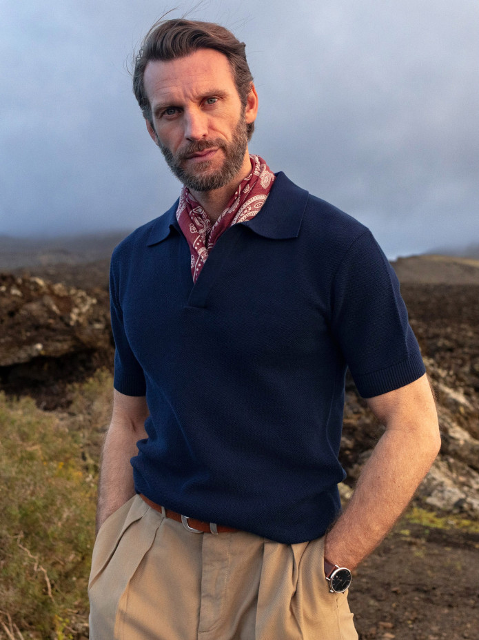 Polo Malla Nazaré Azul Marino