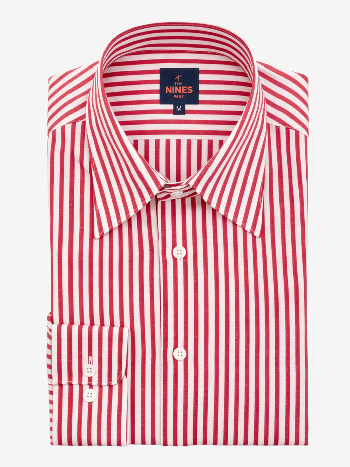 Camisa Francesa En Lino Rojo Mk2