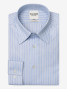 Camisa cuello clásico azul con dobles rayas