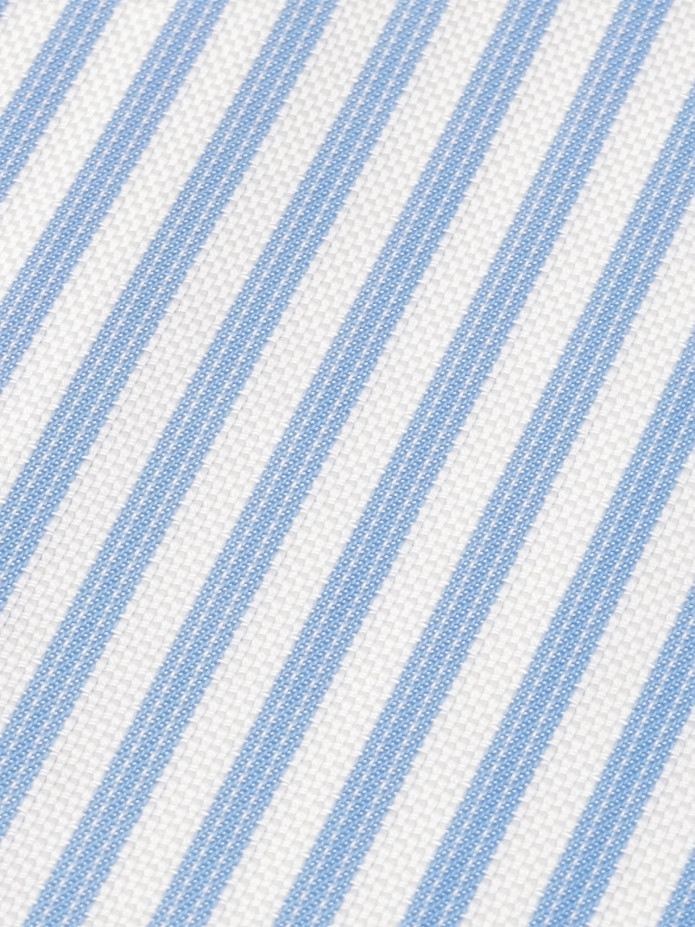 Camisa de cuello redondo a rayas azul cielo