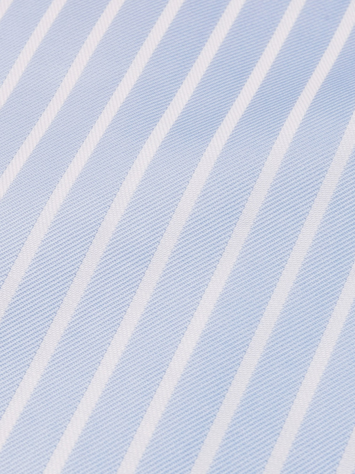Camisa cuello clásico azul con dobles rayas