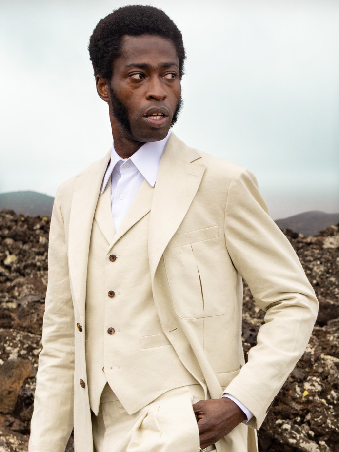 Camisa cuello francés en oxford blanco