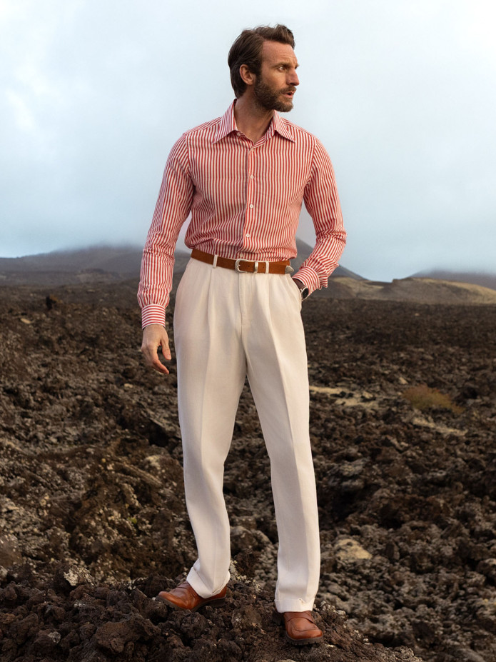 Pantalón de talle alto color crudo - Faro