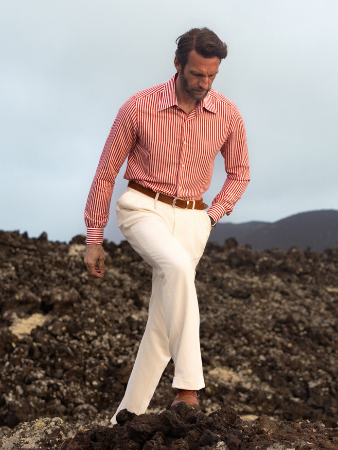 Pantalón de talle alto color crudo - Faro