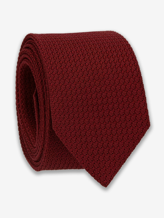 Corbata grenadine de seda burdeos Grenadines III