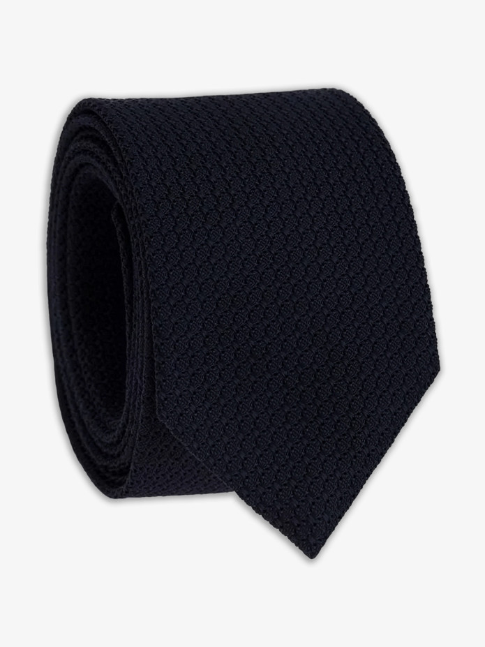 Corbata de granadina de seda azul marino Grenadines III
